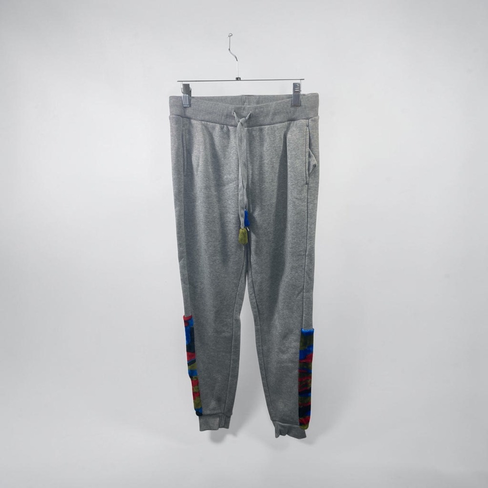 Redfox Gray Camo Panel Joggers Mens XL Fleece Sweatpants Tapered Athletic Pants